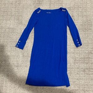 Lilly Pulitzer Sophie Dress Womens Size XXS Blue 3/4 Sleeves